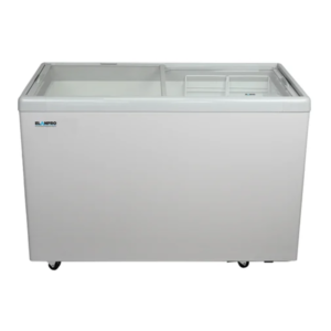 Elanpro Double Door Flat Glass Top Freezer