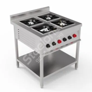 LPG 4 Burner Continental Gas Range, For Hotel & Restaurant