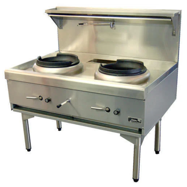 Stainless Steel Chinese Two Burner Range
