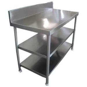 Stainless Steel SS Work Table With 2 Under Shelves
