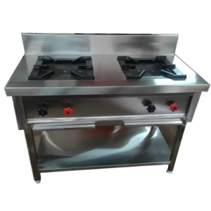 2 Burner Commercial Gas Range Stainless Steel