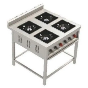 Stainless Steel Four Burner Commercial Gas Range