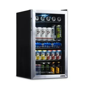 Newair Beverage Refrigerator Cooler 126 Cans Free Standing with Glass Door